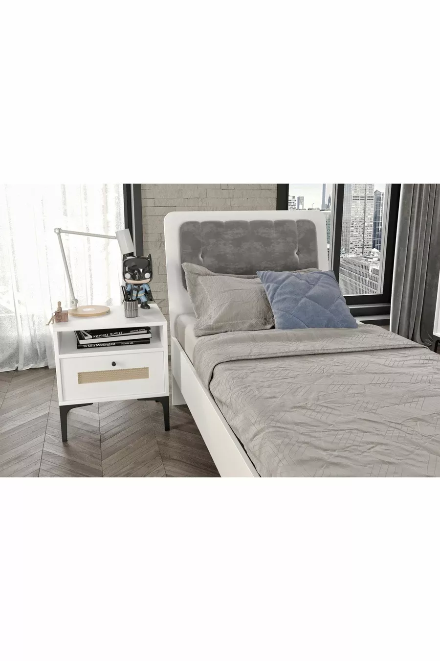 Трио White L Младежка стая комплект (%MDF)