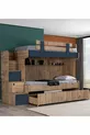 Bunk Bed, Riva Bunk Bed with Baby + 3-Door Wardrobe