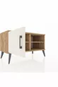Commode Hyperion 2 étagères avec 1 porte Pin-Ambre/Pin
