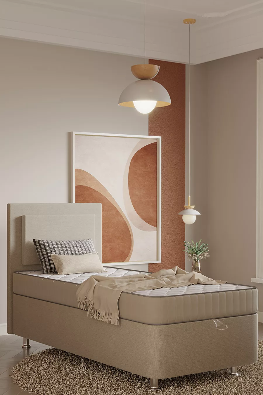Set de lit simple Odessa cm (sommier, tête de lit, matelas)