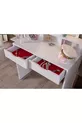 Coiffeuse Diva Hollywood avec miroir éclairé à LED, tiroir, table de maquillage de coulisse et étagère murale, blanche