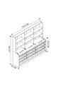 9-Basket 9-Shelf Cabinet Multi-Purpose Cabinet Toy Cabinet Almina Sapphire Oak