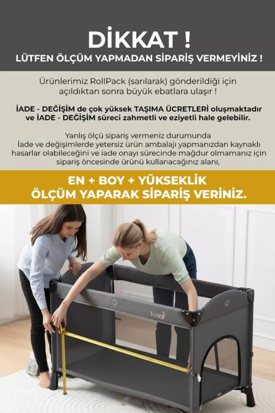 Natural Park Bett, Babybett, Kinderbett, Orthopädisch mit Schaumstoff und Strickstoff - Cm