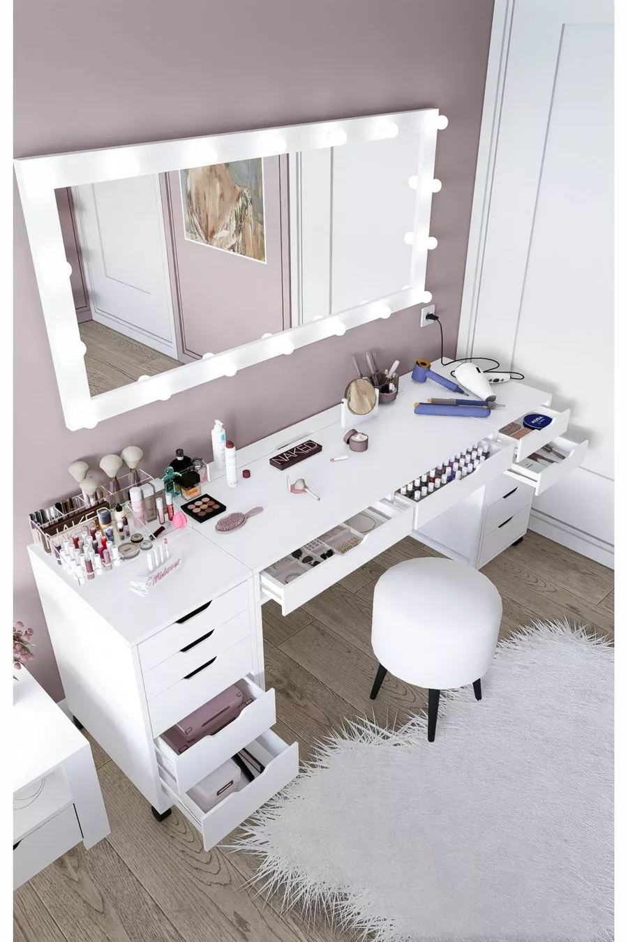 Ensemble de coiffeuse Duru (miroir non compris) - Cm