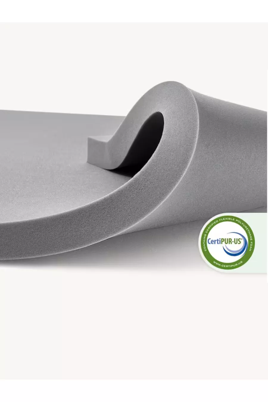 Ecotopper - 6 cm grijze orthopedische stevige schuimmatrasbeschermer