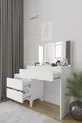 Viona Coiffeuse à 3 tiroirs avec miroir, blanche