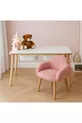 Ensemble de table pour enfants en bois avec pouf et fauteuil