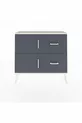 Cassettiere Arges con un Ripiano, 2 Cassetti e 2 Ante, Giada-Antracite