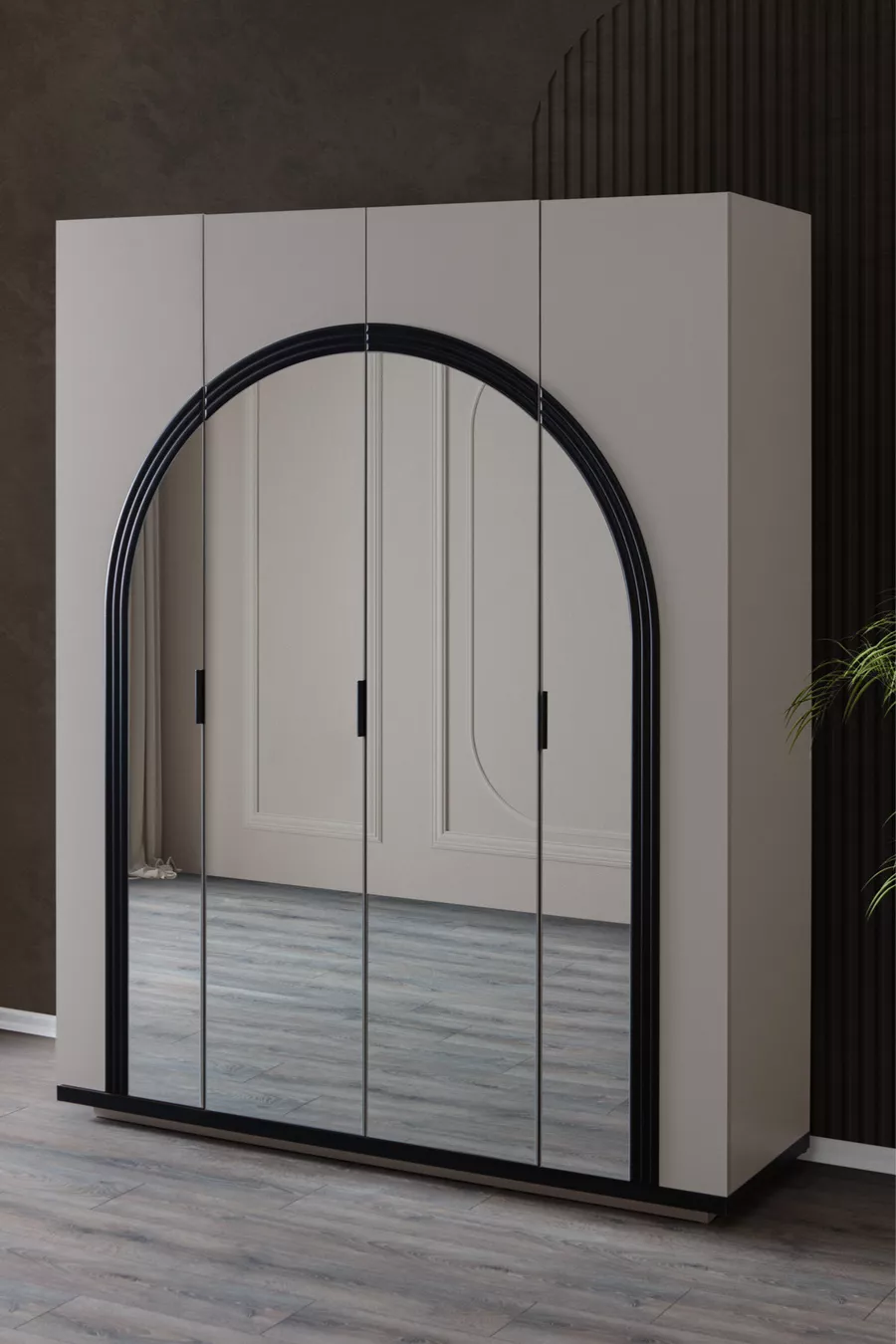 Armoire, Armoire à 4 portes avec miroir Hira Kumtaşı