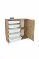 5-Basket Cabinet Multi-Purpose Cabinet Toy Cabinet Kayra Pine