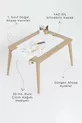Table d'activité en bois avec 2 chaises, résistante à l'eau pour enfants