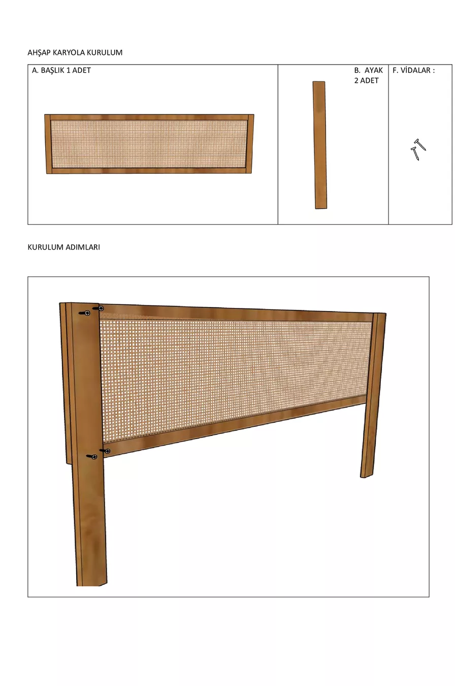 Tête de lit avec cadre en bois et tissu en filet sur pieds, largeur cm