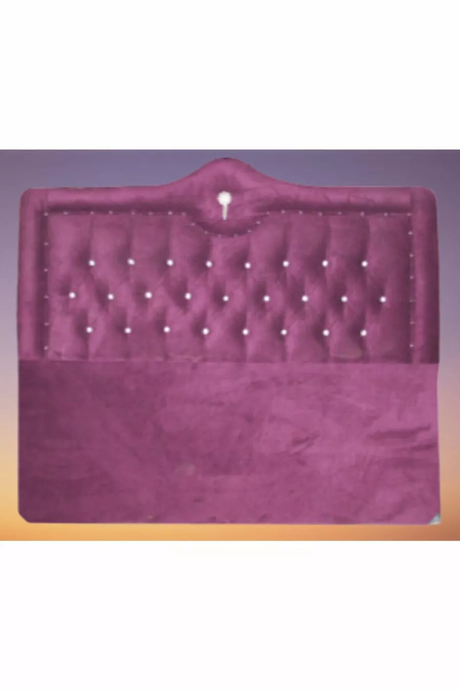 Tête de lit Alc Roi Fauve Mauve Tissu Matelassé cm Tête de lit Fait Main