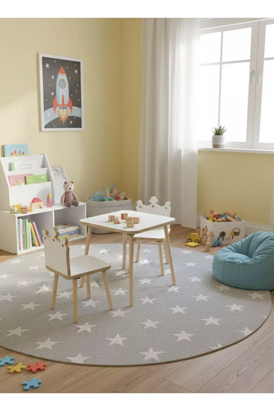 Ensemble table et chaises pour enfants Table d'activité Table de travail 1 table 2 chaises