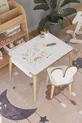 Table d'activité de jeu pour enfants Cm - Ensemble de rouleaux de papier - Table de travail avec chaise Montessori