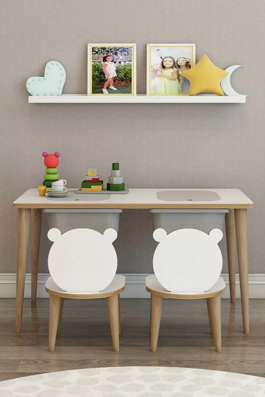 Bureau d'activité pour enfants avec dossier