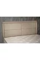 Lit coffre en cuir beige