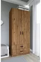 Armoire à vêtements Yaman  cm pin de l'Atlantique avec 2 portes et 2 tiroirs - Garde-robe