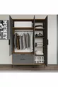 Armoire Aden 3 portes avec tiroirs, couleur anthracite complet, armoire à vêtements, armoire avec étagères