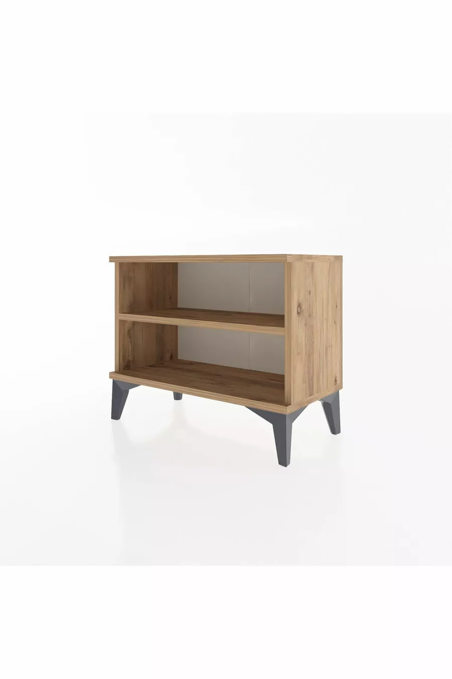 Table de chevet Arges à une étagère, pin-pine
