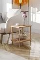 Table d'appoint latérale à 2 étagères avec large porte-journaux, bibliothèque, support pour fleurs, table de chevet, table de chevet polyvalente