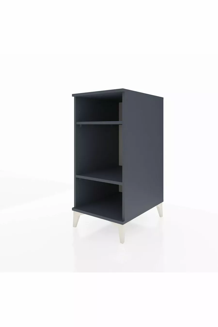 Kronos Nightstand 2-Shelf Anthracite-Anthracite