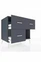 Commode Kronos 3 tiroirs Anthracite-Anthracite