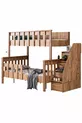 Bunk Bed, Deluxe Detachable Bunk Bed Elite 3-Door Wardrobe