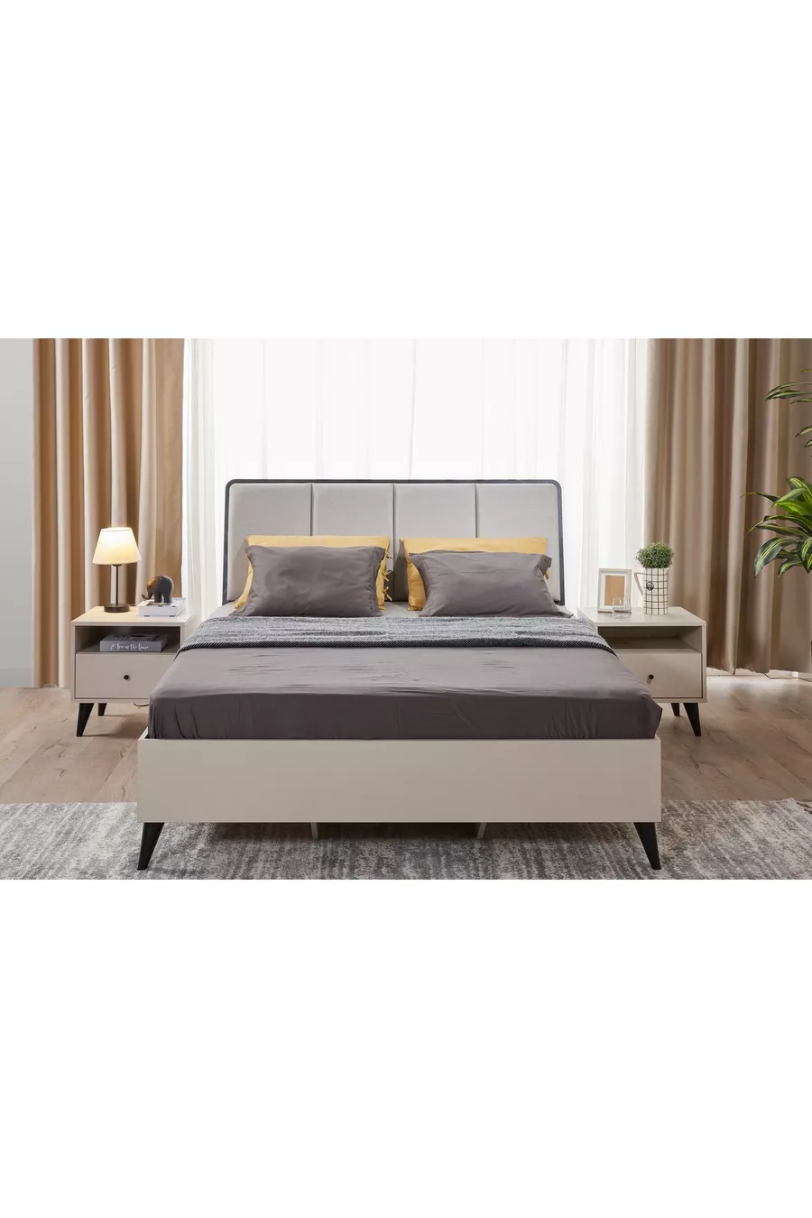 Ensemble de chambre Solina, Beige, 5 portes