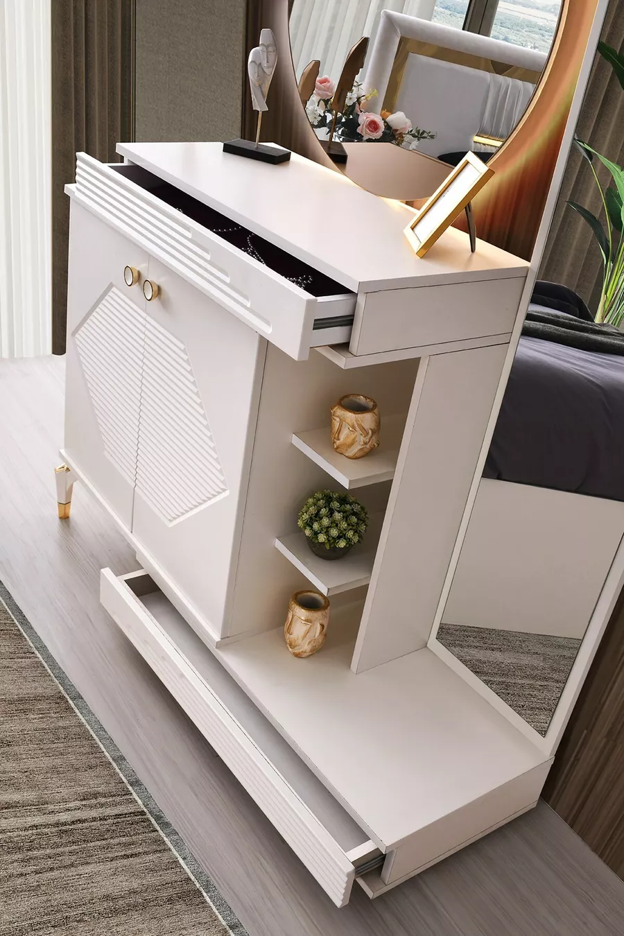 ENSEMBLE DE CHAMBRE À COUCHER EN MDF ELMAS