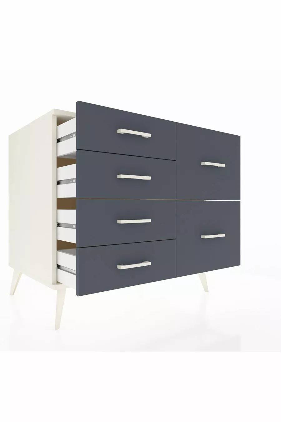 Kronos Dressoir 6 Lade Edelsteen-Edelsteen/Antraciet