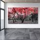 Peinture sur verre méga des arbres d'automne