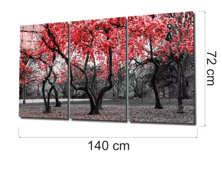 Peinture sur verre méga des arbres d'automne