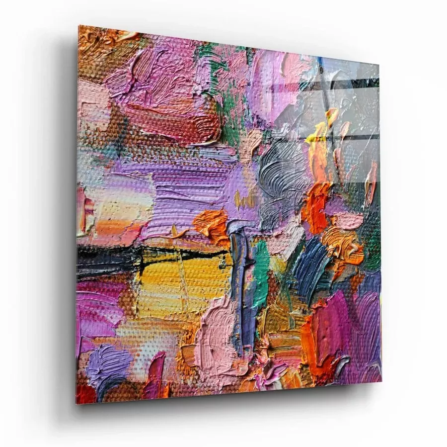 Peinture abstraite sur verre