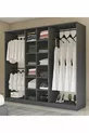 Gm  Armoire préférée 6 portes sans miroir Sonomo - Poignées noir gris anthracite