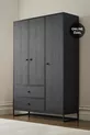 Kalinsta 3-Door Wardrobe - Black