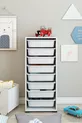 White 8-Basket Multipurpose Cabinet, Kitchen Cabinet, Children's Toy Cabinet, Toy Organizer