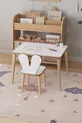 Table d'activité de jeu pour enfants Cm - Ensemble de rouleaux de papier - Table de travail avec chaise Montessori