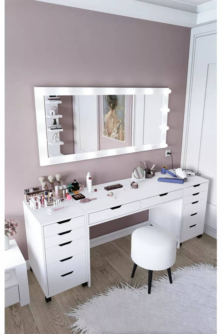 Ensemble de coiffeuse Duru (miroir non compris) - Cm