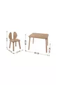 Table d'activité Safir Chêne Naturel avec 1 Chaise Ensemble Table et Chaise pour Enfant