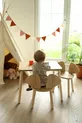 Brauner Montessori-Kinder Tisch und 2 Stühle