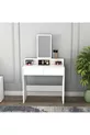 Luna White Modern Design Vanity Table with Drawer and Mirror - Luna
