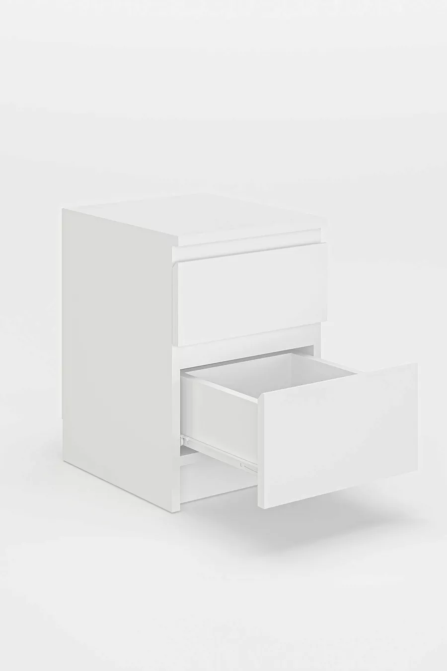 Table de chevet Derinkuyu à 2 tiroirs pour chambre à coucher, chambre de bébé, chambre d'adolescent, blanc
