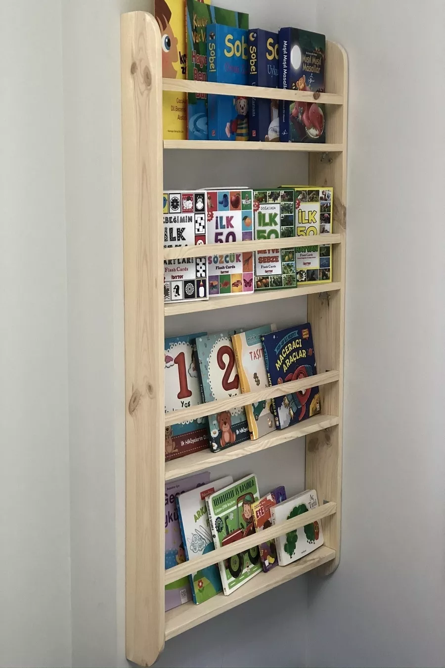 Bibliothèque Montessori pour enfants et bébés, étagère murale éducative en bois, cm
