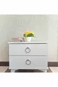 Table de chevet / Commode 2 tiroirs Argent / Chambre à coucher / Chambre d'adolescent / Chambre d'enfant / Chambre de bébé