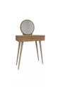 Coiffeuse avec miroir et tiroirs Siena sur pieds en bois, pin Atlantique - Siena