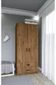 Armoire à vêtements Yaman  cm pin de l'Atlantique avec 2 portes et 2 tiroirs - Garde-robe