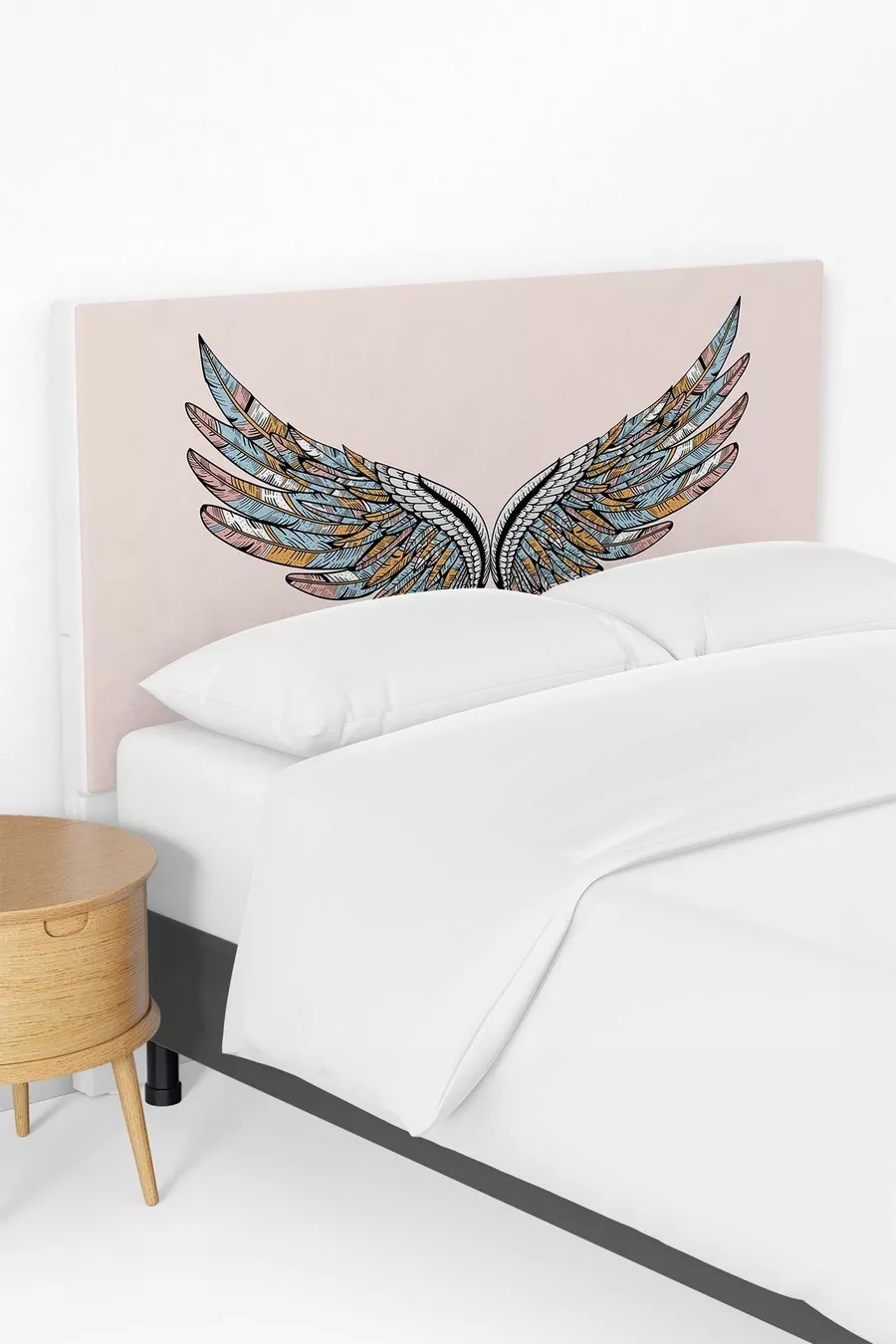Housse de tête de lit pour lit enfant avec ailes colorées