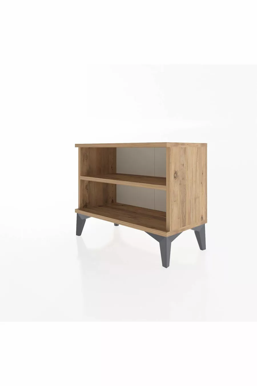 Table de chevet Arges à une étagère, pin-pine