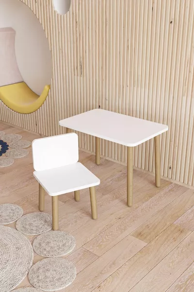Write-Erase Surface Kids Table - Activity Table - Children's Study Desk Set with 1 Chair